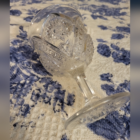 3 Vtg Glass Water Goblet (Trio) ~ 5.5"×3.75" - Picture 2 of 5